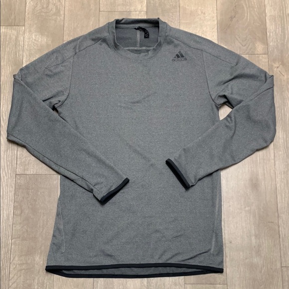 adidas Other - Mens‎ Adidas 3 Stripe Crewneck Active Training Sleeve Lined Shirt